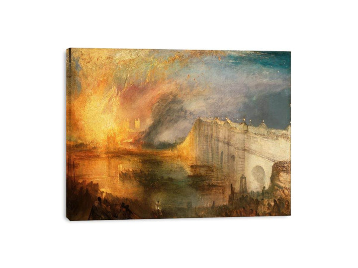 The Burning of the Houses of Parliament Canvas Print