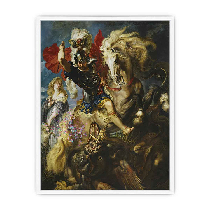  St. George and the Dragon by Paul Rubens  Framed Print
