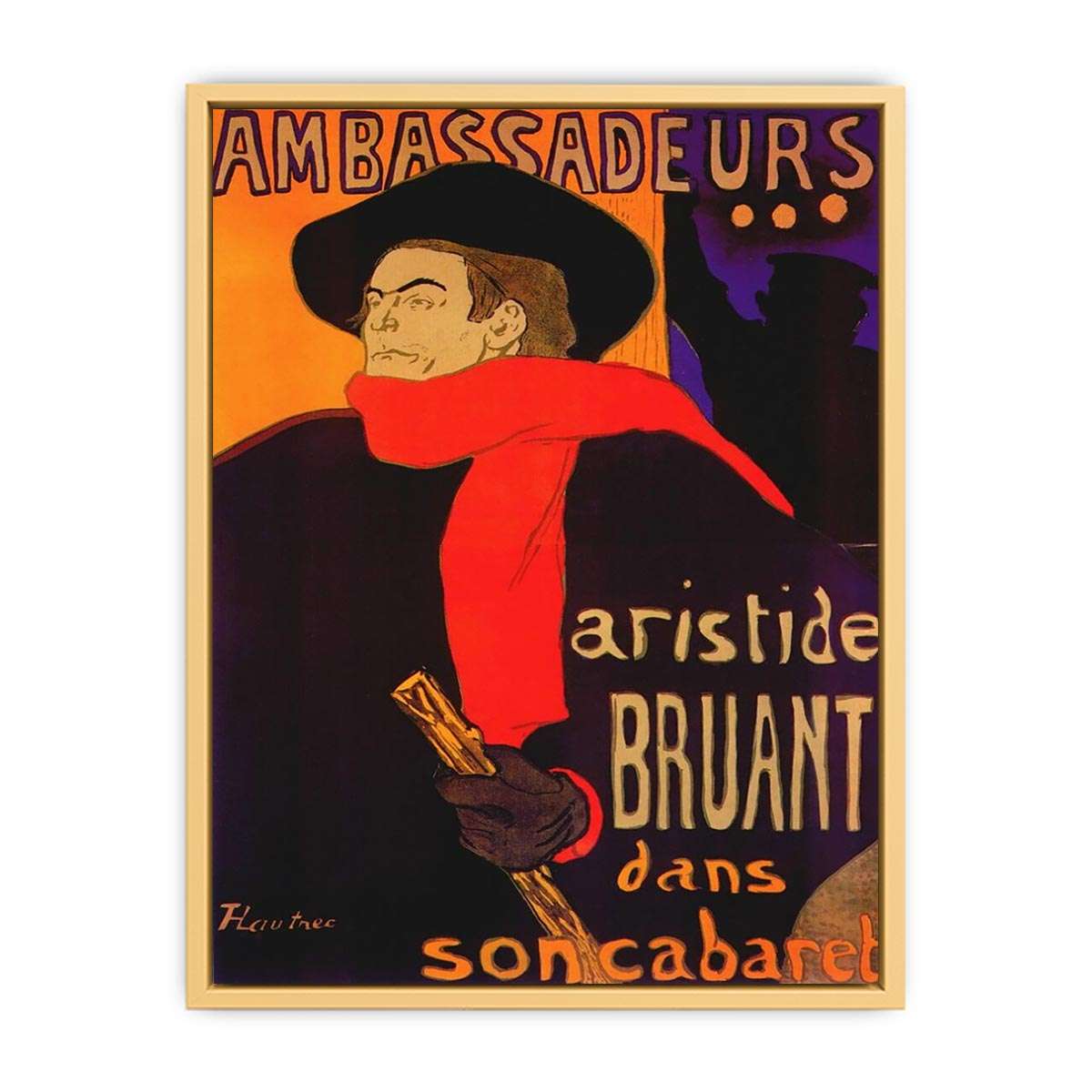  Ambassadeurs by Henri de Toulouse by Lautrec  Streched canvas