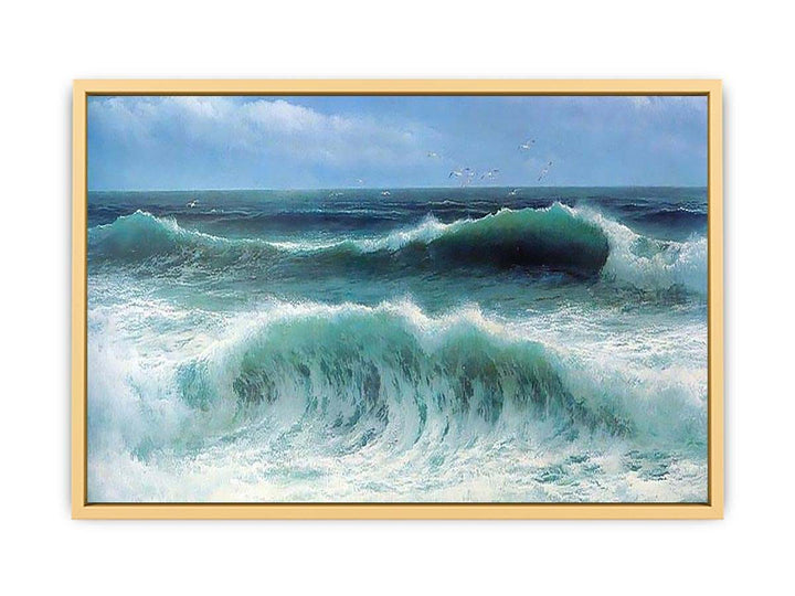 Breaking Waves I Streched canvas