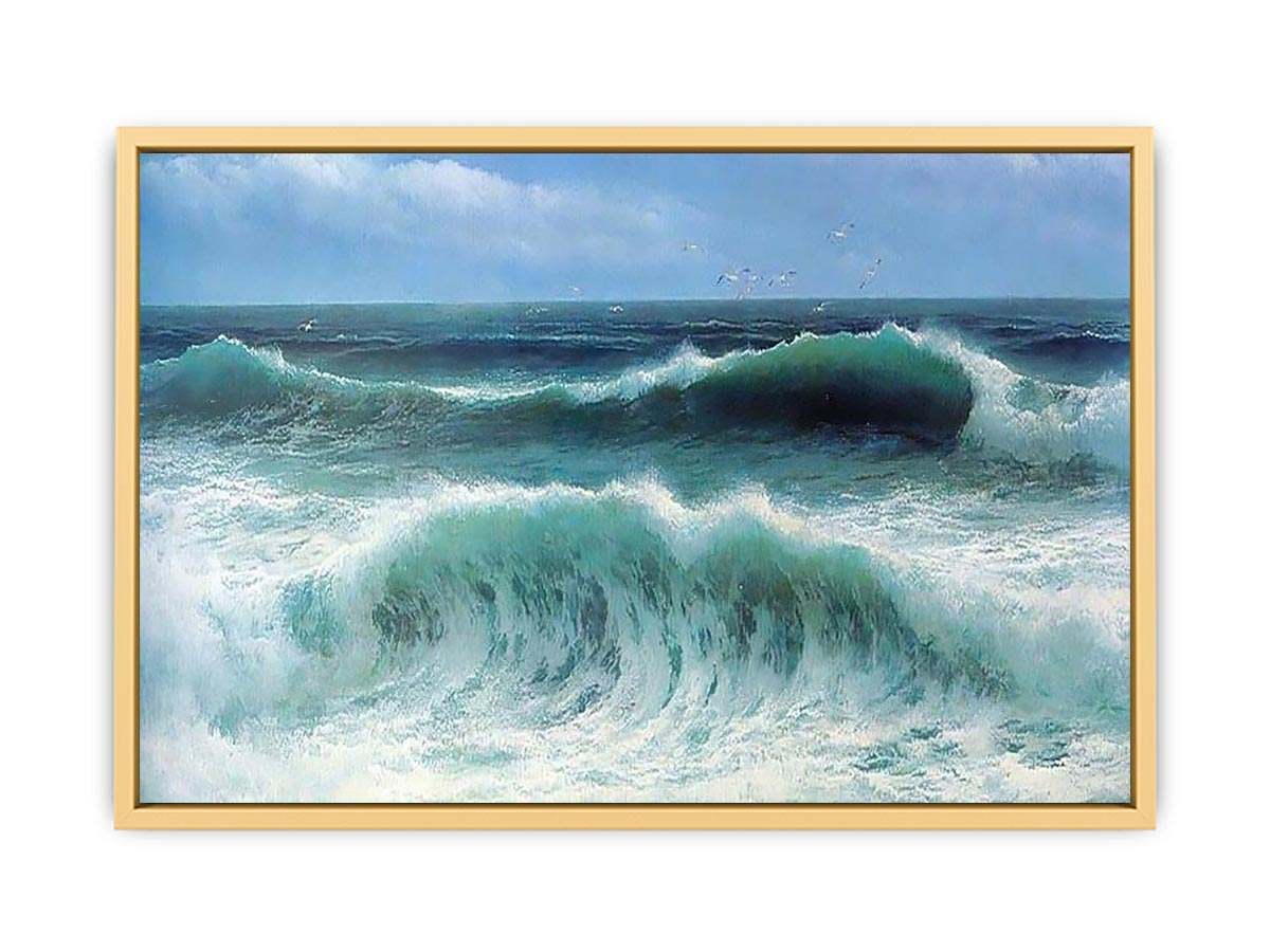 Breaking Waves I Streched canvas