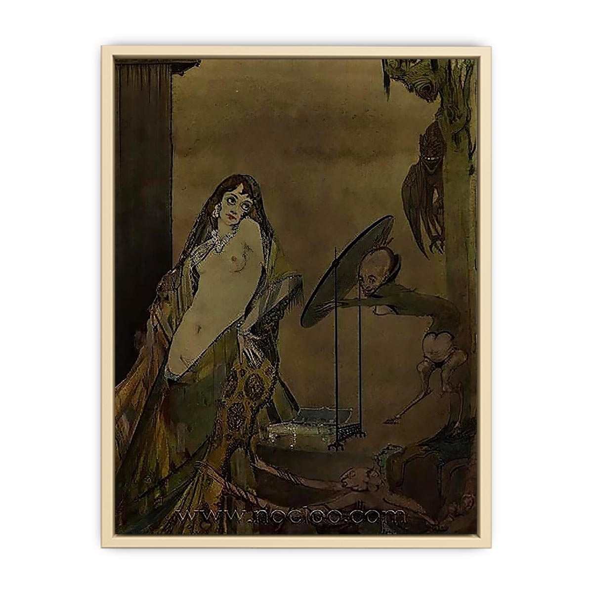 "Drest thus, I seem a different creature", illustration from 'Faust' by Goethe  Art Print