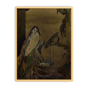 "Drest thus, I seem a different creature", illustration from 'Faust' by Goethe Streched canvas