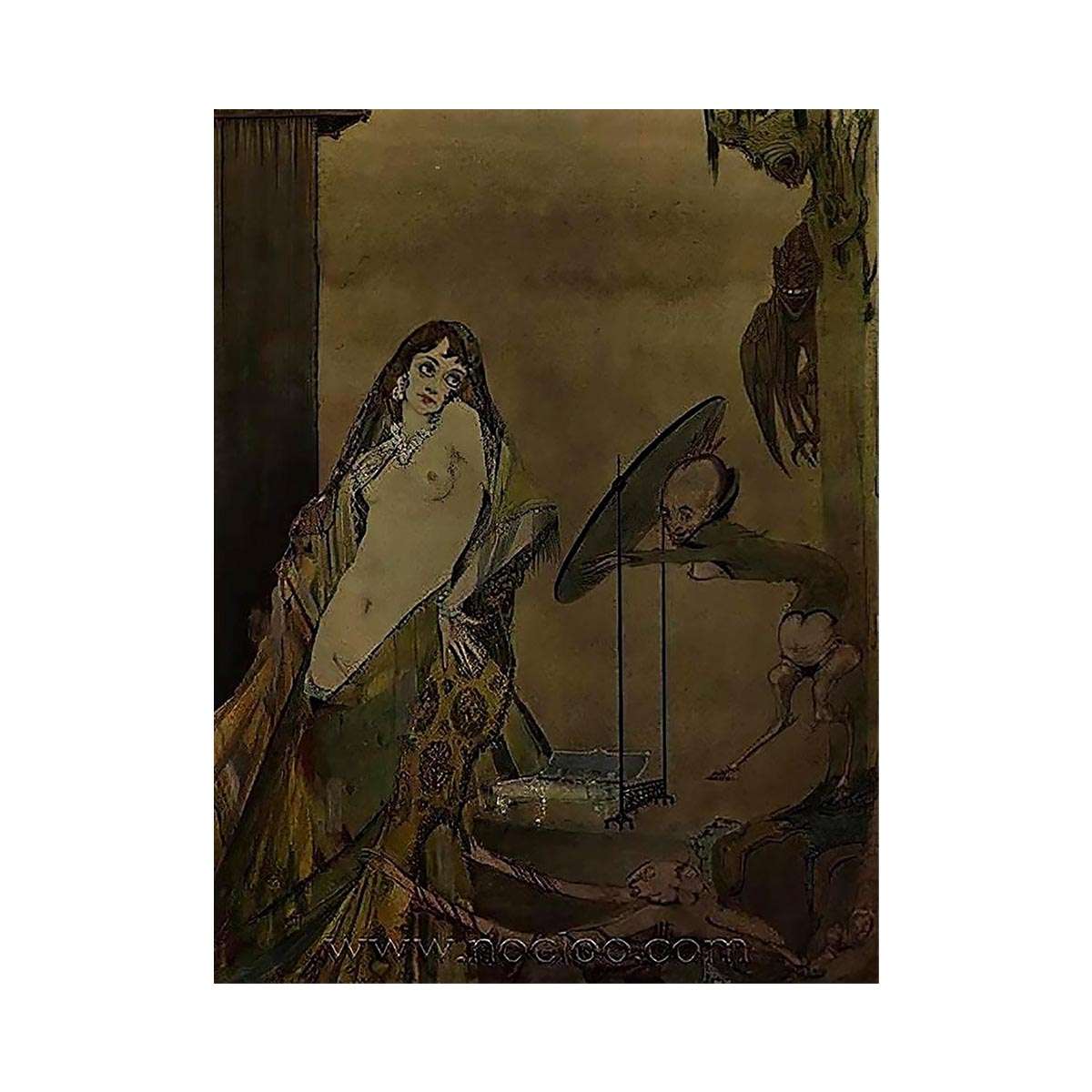 "Drest thus, I seem a different creature", illustration from 'Faust' by Goethe by HARRY CLARKE