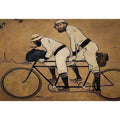 Self Portrait of Casas with Pere Romeu on a Tandem by RAMON CASAS