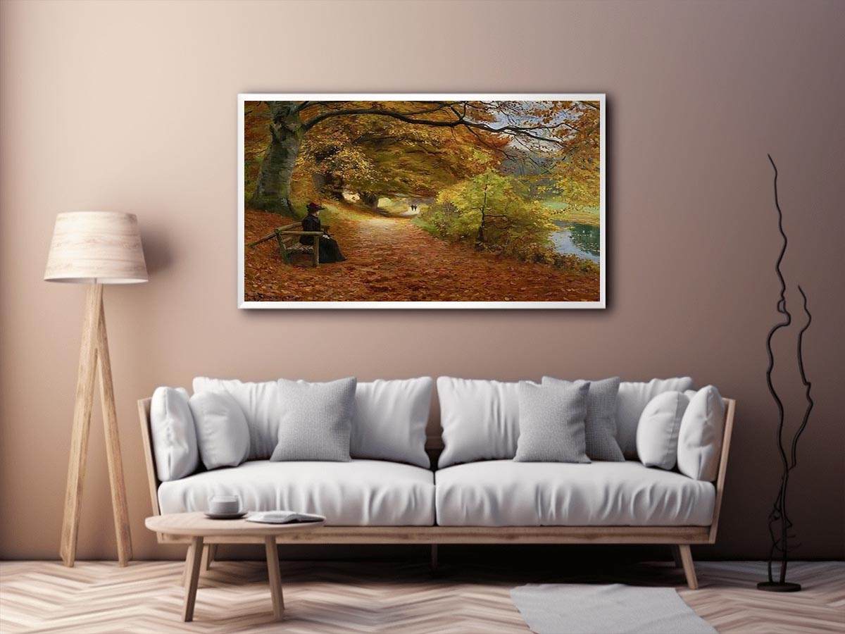 A Wooded Path In Autumn by Hans Anderson Brendekilde Painting