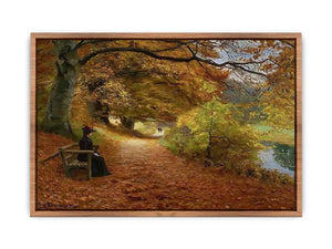 A Wooded Path In Autumn  Poster