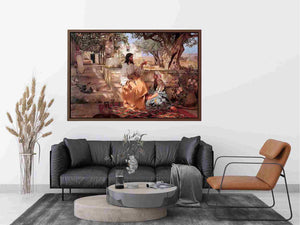 Christ in the House of Martha and Mary by Henryk Hector Siemiradzki Painting