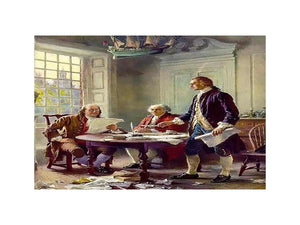 Writing the Declaration of Independence in 1776   by Jean-Leon Gerome 