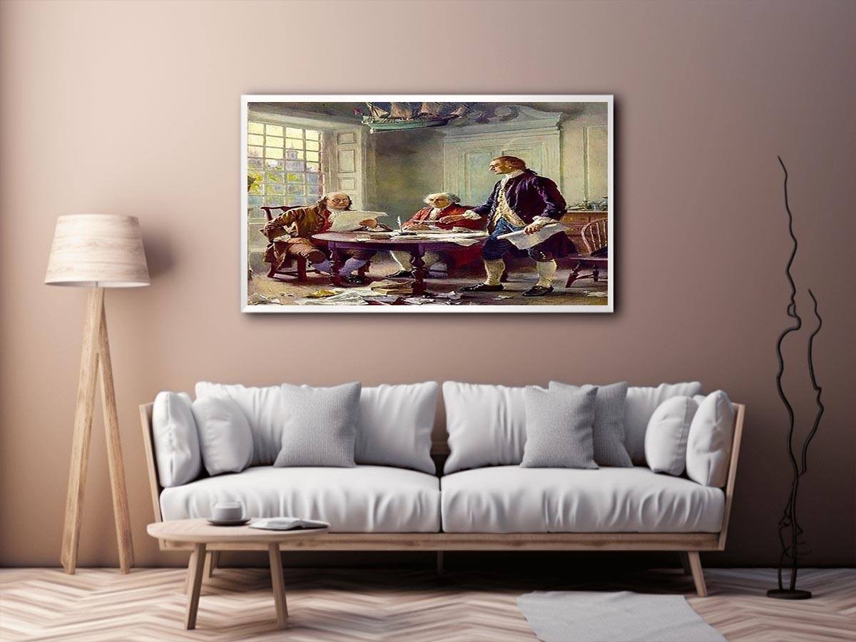Writing the Declaration of Independence in 1776   by Jean-Leon Gerome  Painting