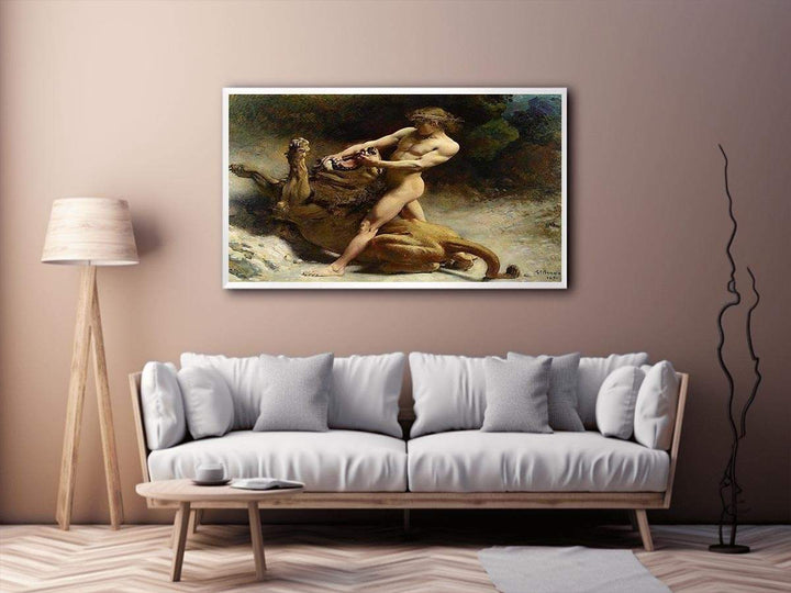 Samson's youth by Léon Bonnat  Painting