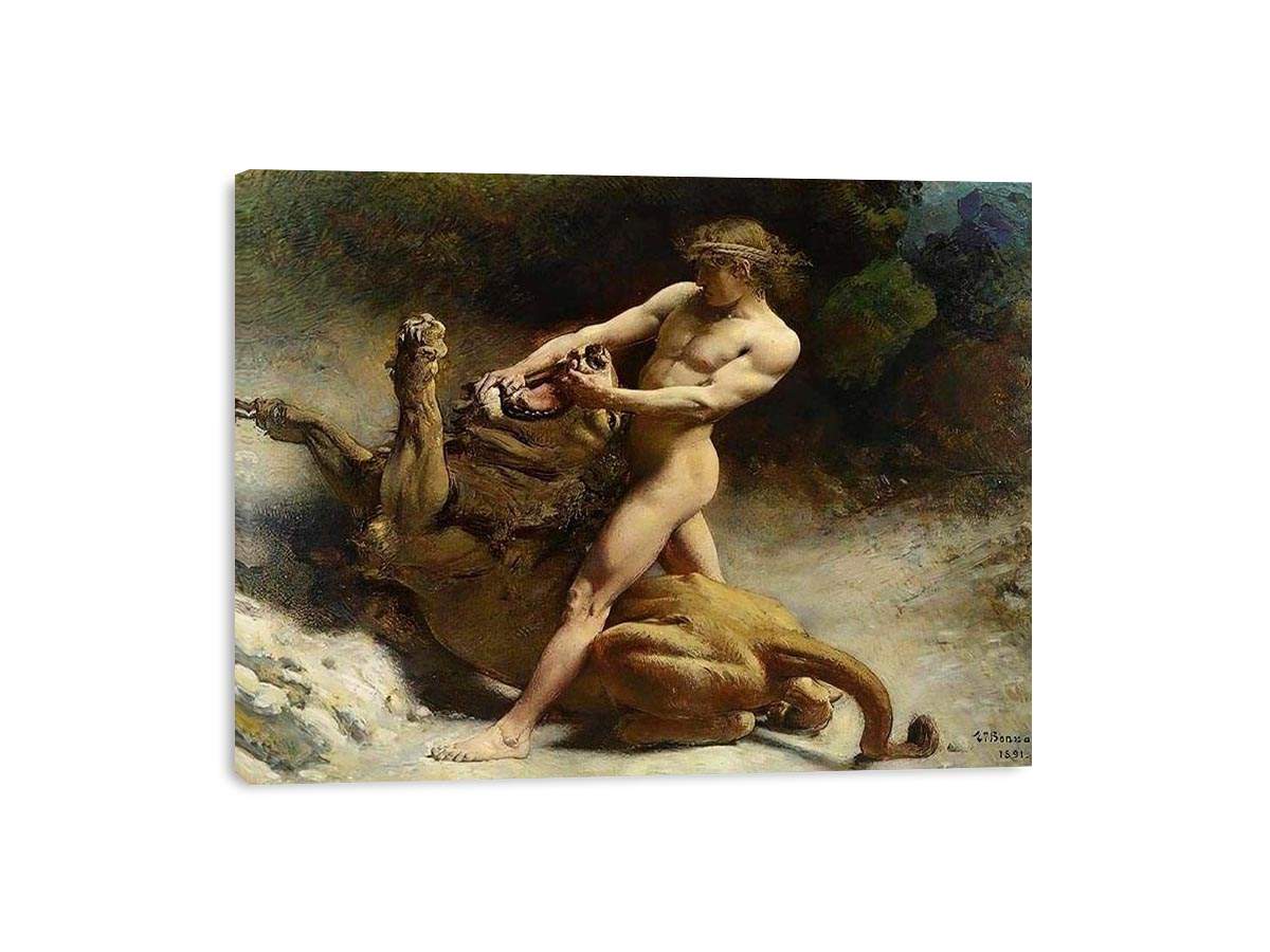 Samson's youth by Léon Bonnat  Painting