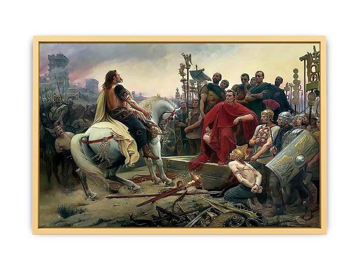 Vercingetorix throws down his arms at the feet of Julius Caesar Streched canvas