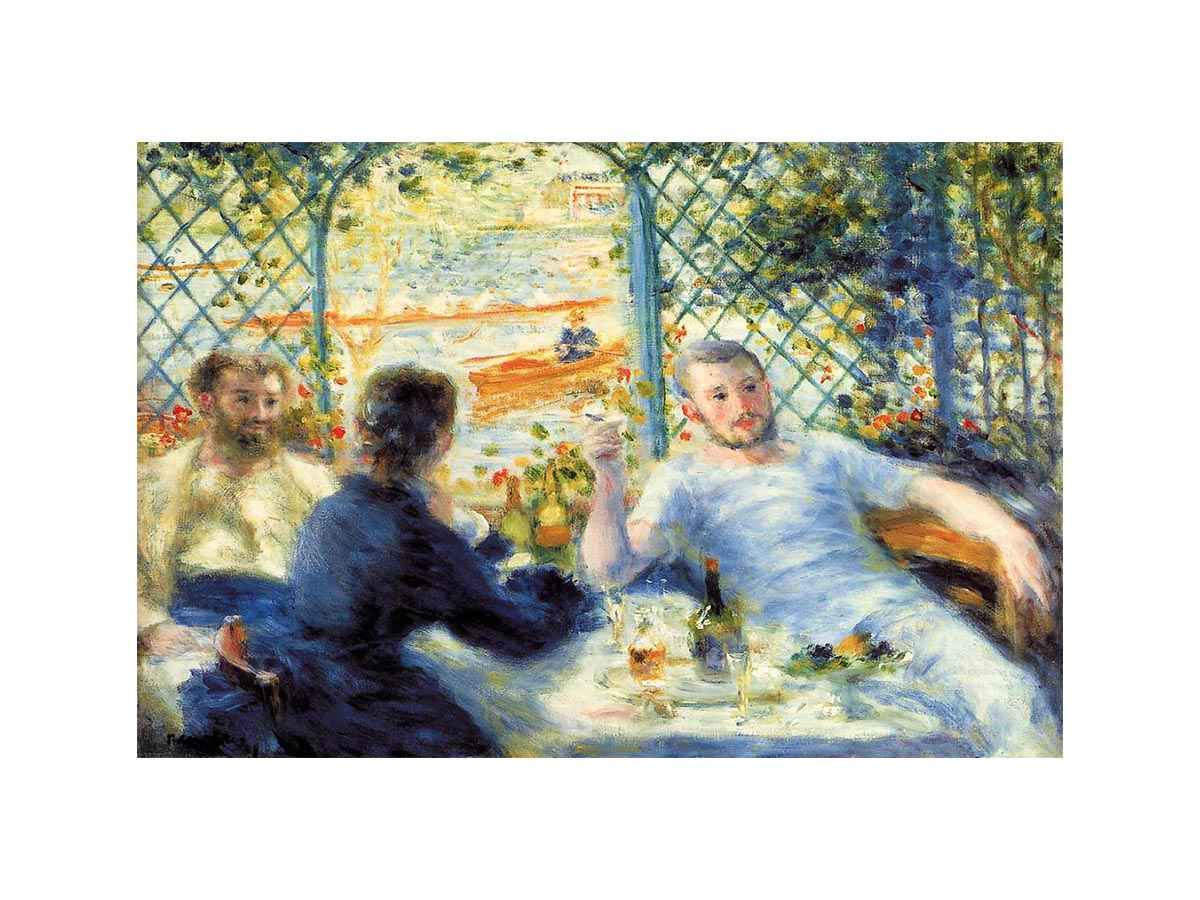 The Canoeists Luncheon by Pierre-Auguste Renoir Painting 