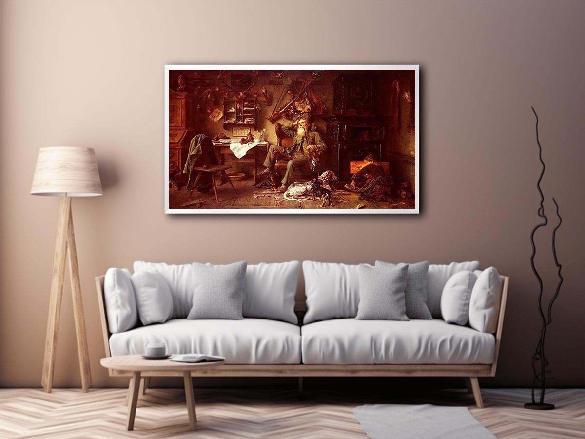 A Forester at Home by Ludwig Knaus Painting