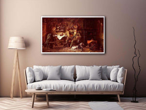 A Forester at Home by Ludwig Knaus Painting