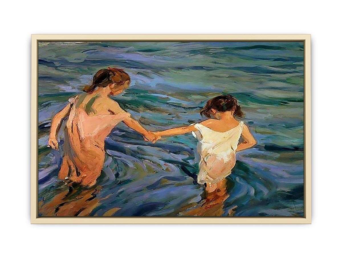 Children in the Sea by Joaquin Sorolla y Bastida  Art Print