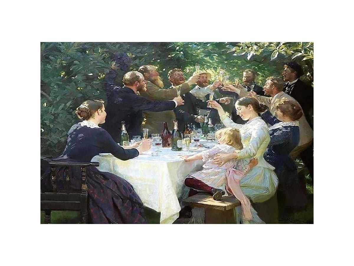 Hip Hip Hurrah Artists Party at Skagen by Peder Severin Kroyer
