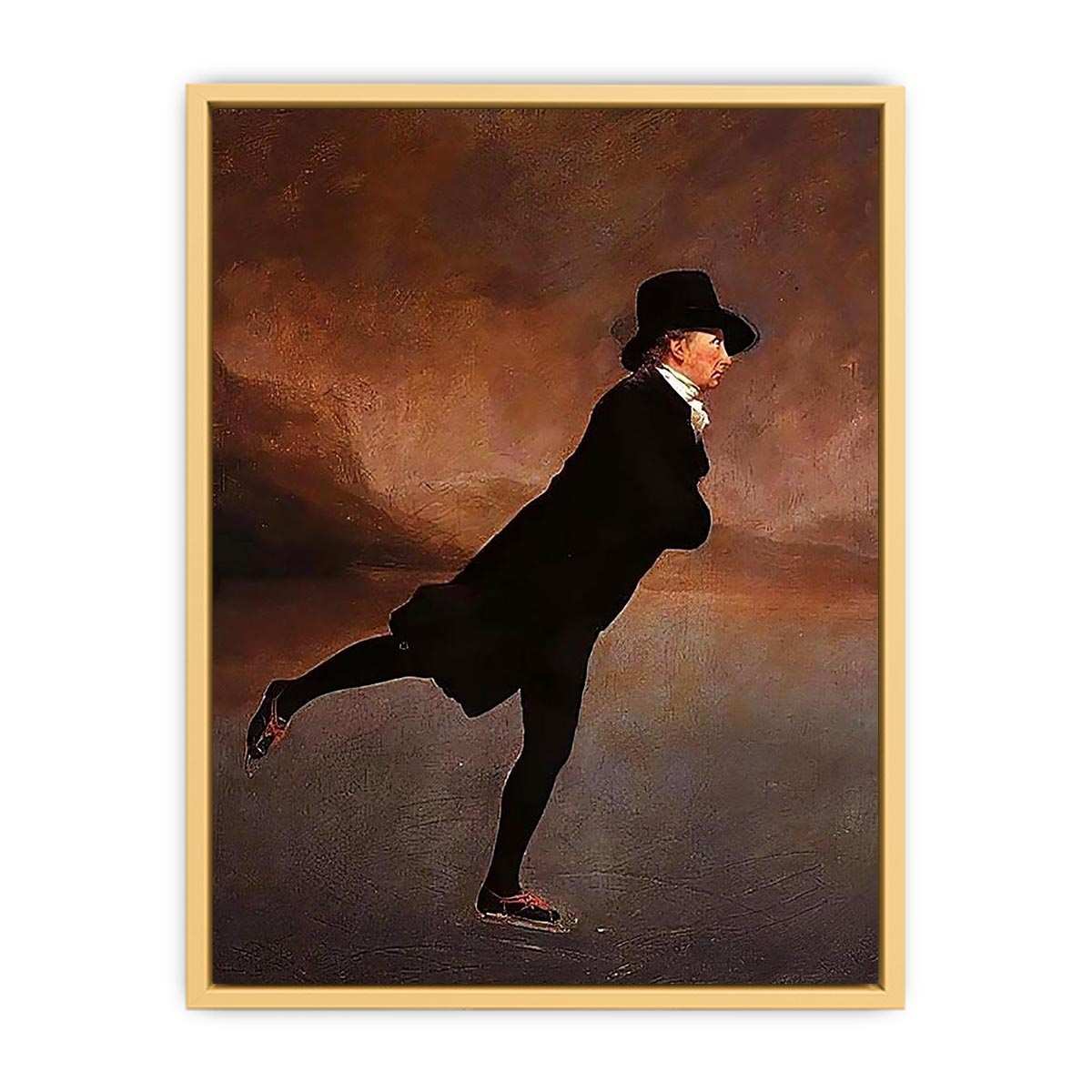 The Reverend Robert Walker skating on Duddingston Loch Streched canvas