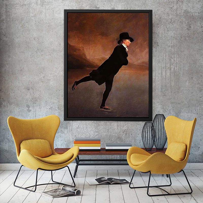 The Reverend Robert Walker skating on Duddingston Loch by Sir Henry Raeburn Painting