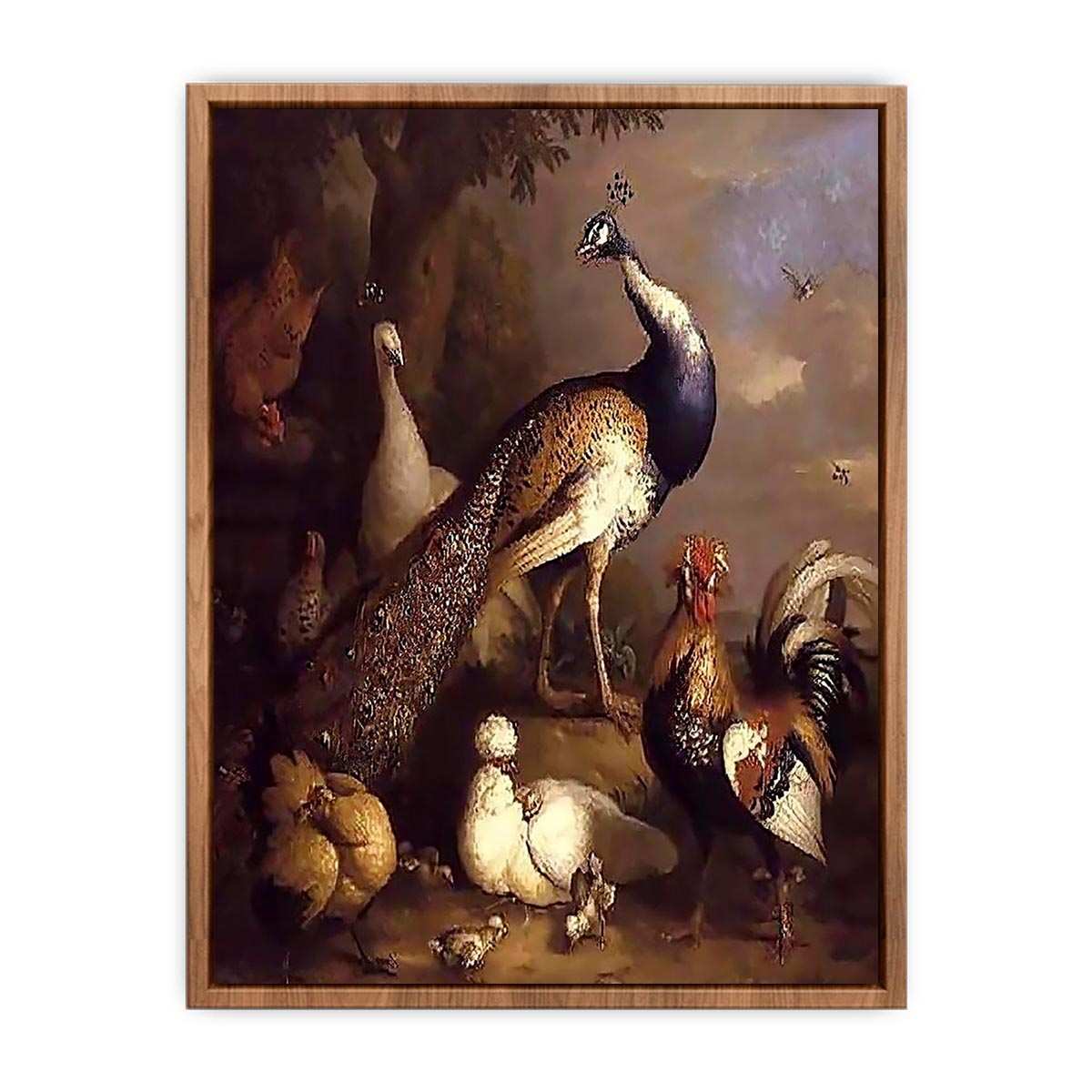 Peacock, Peahen and Poultry in a Landscape  Poster
