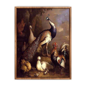Peacock, Peahen and Poultry in a Landscape  Poster
