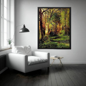Forest Scene by Thomas Moran Painting