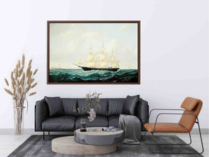 Dashing Wave' clipper ship off Boston Light by William Bradford Painting