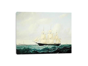 Dashing Wave' clipper ship off Boston Light by William Bradford Painting