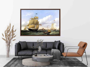 The Whaleship "Emma C. Jones" off Round Hills, New Bedford by William Bradford Painting