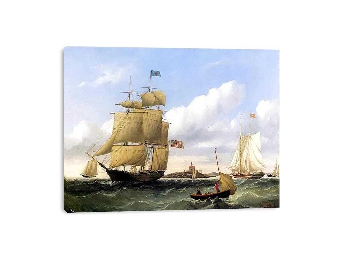 The Whaleship "Emma C. Jones" off Round Hills, New Bedford by William Bradford Painting