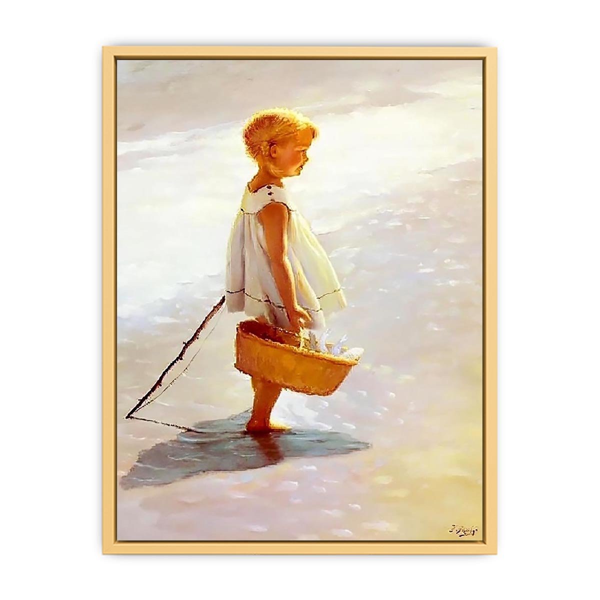 Young Girl On A Beach Streched canvas