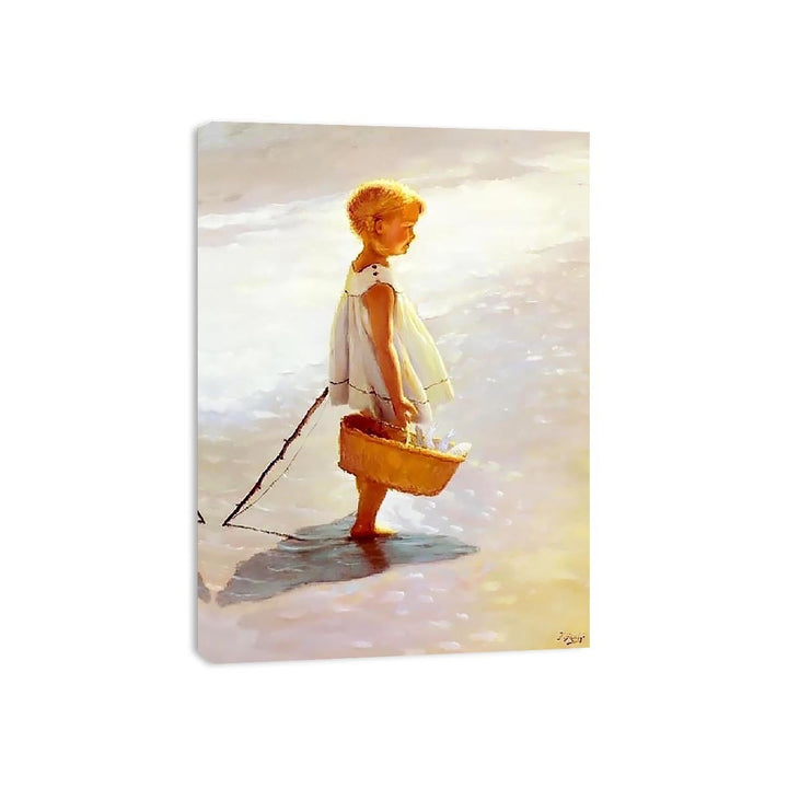 Young Girl On A Beach  Painting