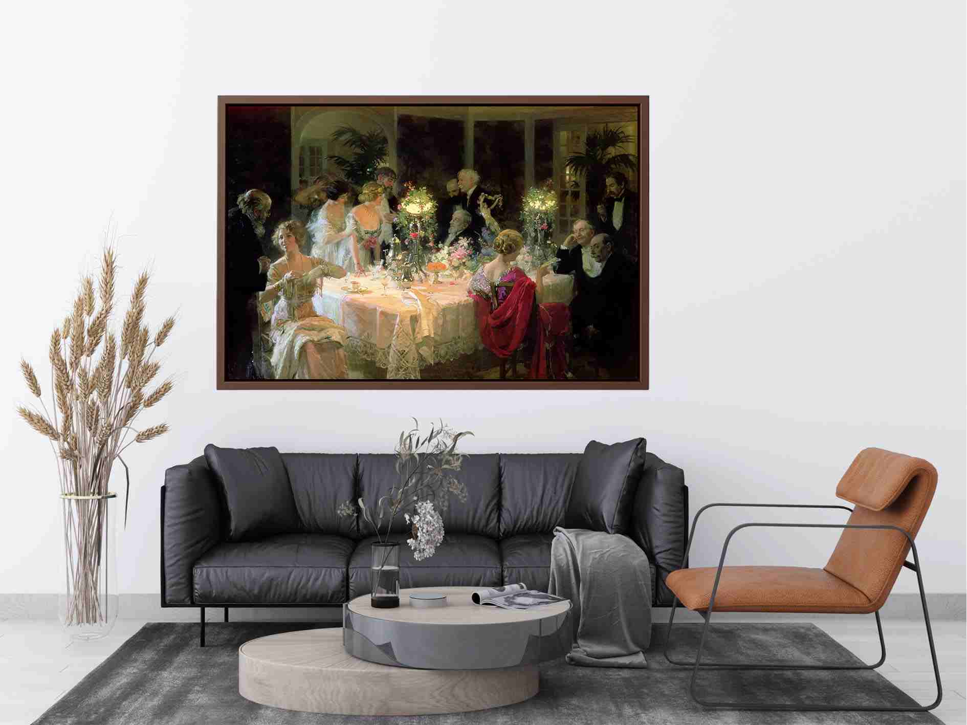 The Dinner Party by Jules Grun  Painting