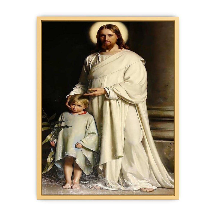 Christ and a Boy Streched canvas