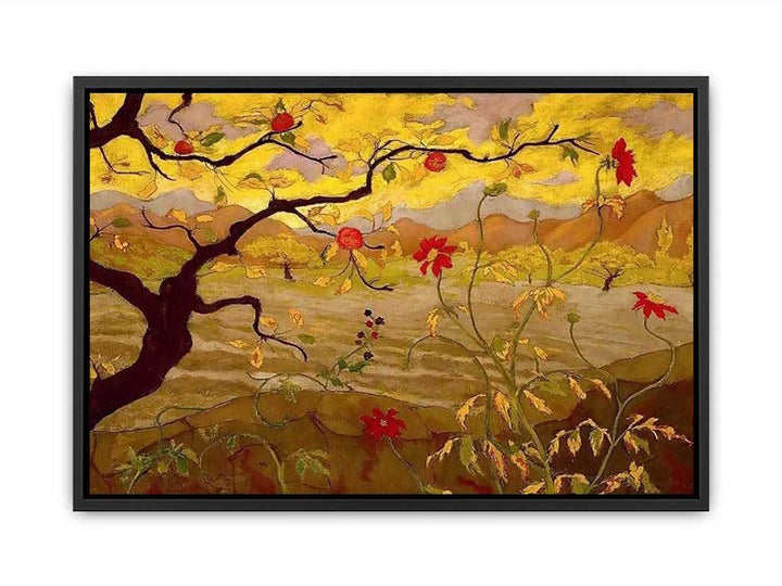 Apple Tree With Red Fruit Canvas Print