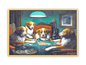 Dogs Playing Poker Painting Streched canvas