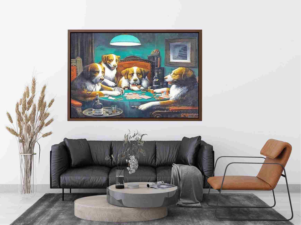 Dogs Playing Poker by Cassius Marcellus Coolidge Painting