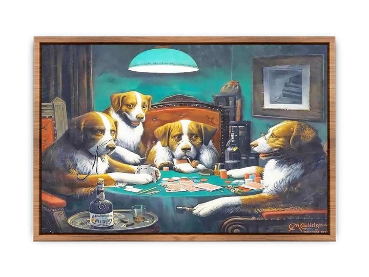 Dogs Playing Poker Painting  Poster