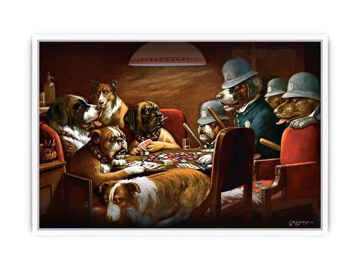 Pinched with Four Aces Framed Print