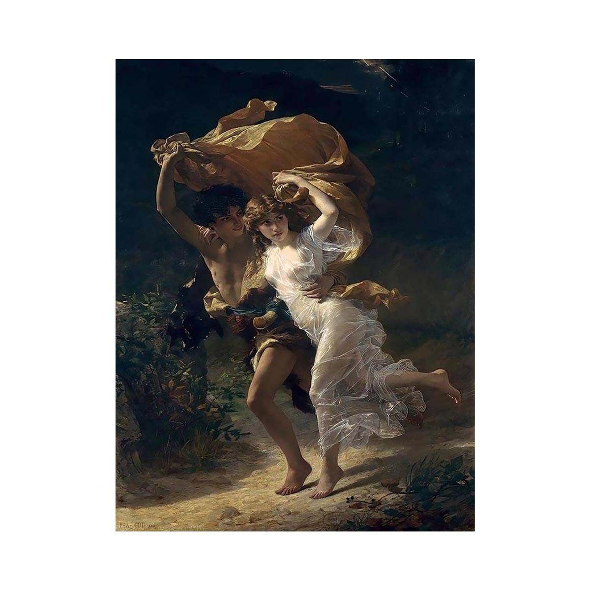 The Storm Painting by PIERRE AUGUSTE COT