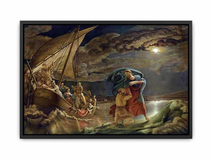 Peter Walks on Water Canvas Print