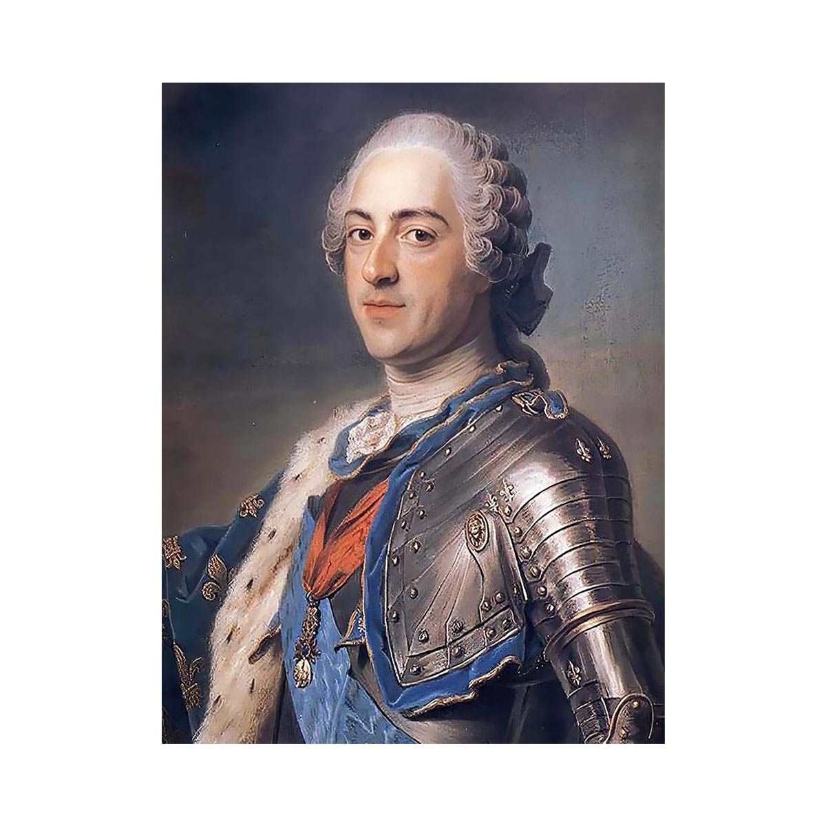 Portrait of King Louis XV by MAURICE QUENTIN DE LA TOUR