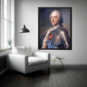 Portrait of King Louis XV by MAURICE QUENTIN DE LA TOUR Painting