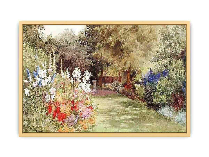A Garden in July Streched canvas