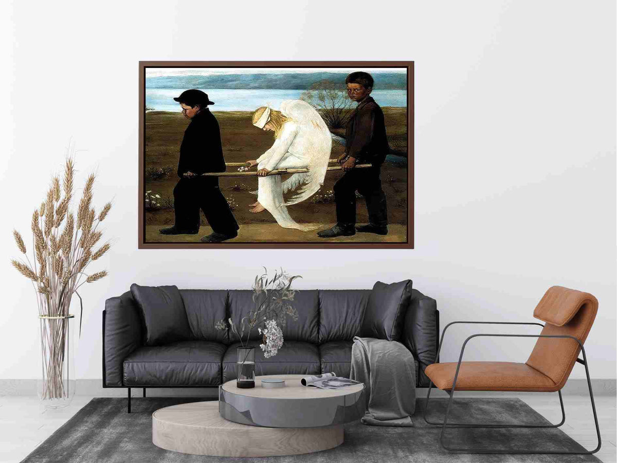 The Wounded Angel from 1903 by HUGO SIMBERG Painting