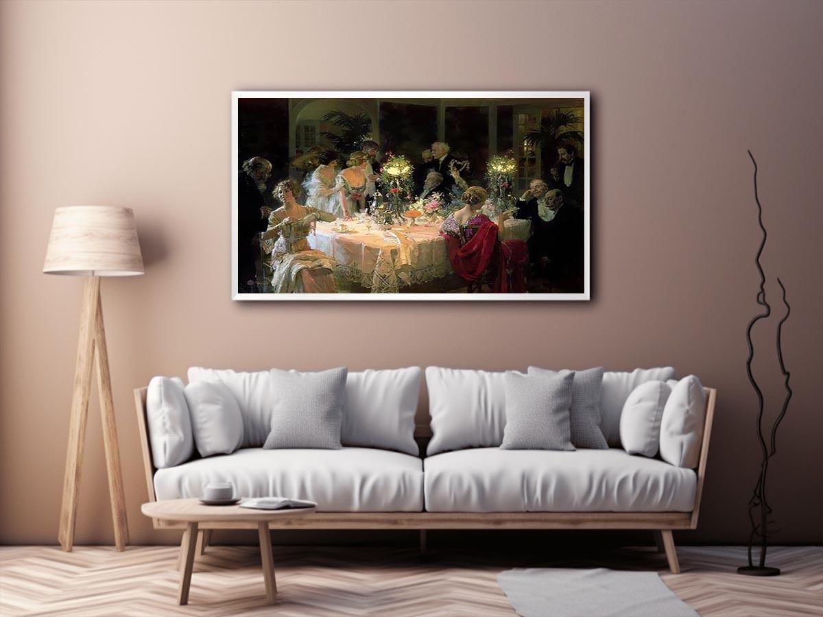 The End of Dinner by JULES ALEXANDRE GRUN Painting