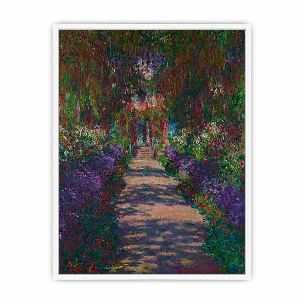 A Pathway in Monet's Garden in Giverny Framed Print