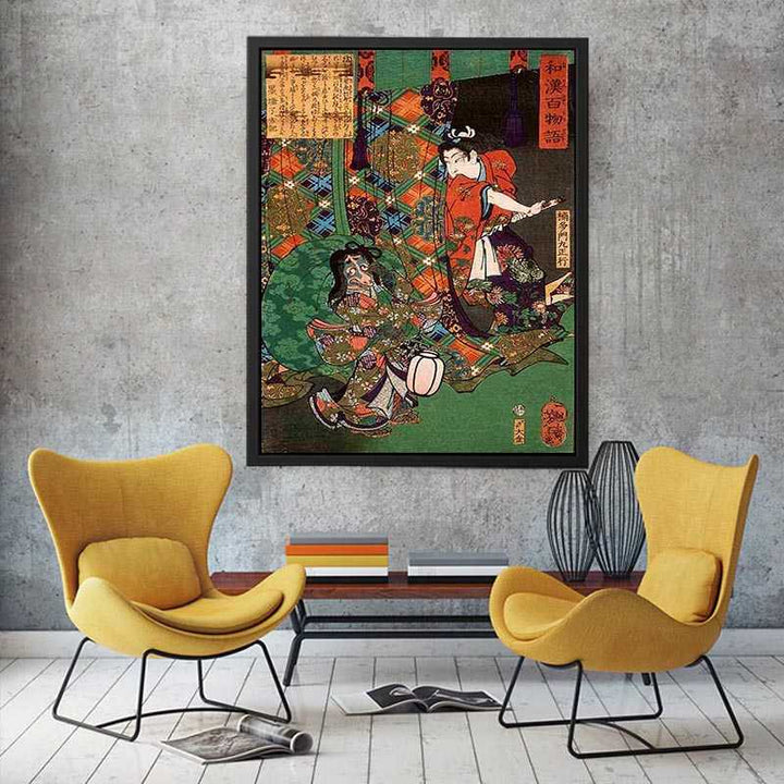 Masatsura Surprising a Fox Ghost  Painting