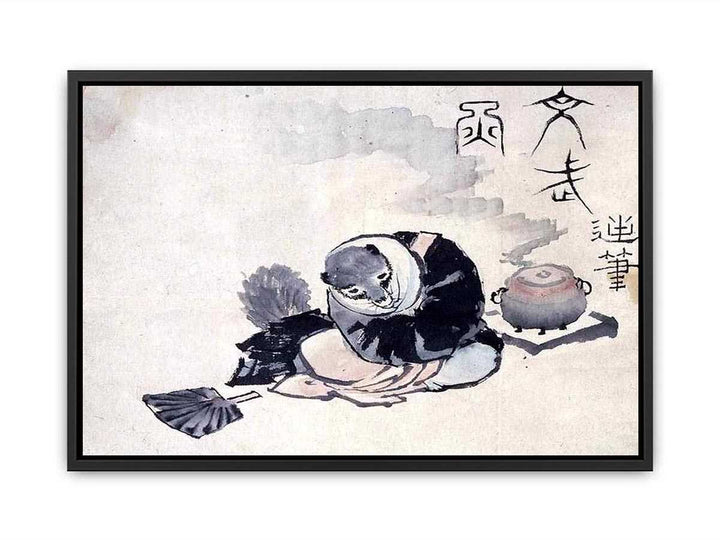 The Tea Kettle Raccoon Canvas Print